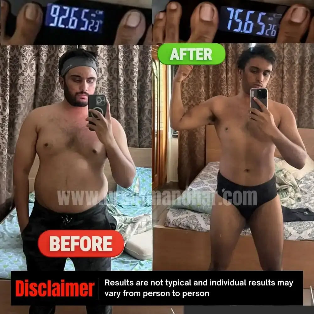 Sai Prasad (weight loss) transformation
